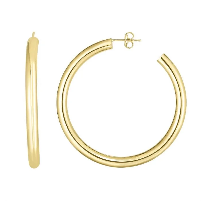 Designer Drop Earrings for Women-50mm Tube Hoop Earrings