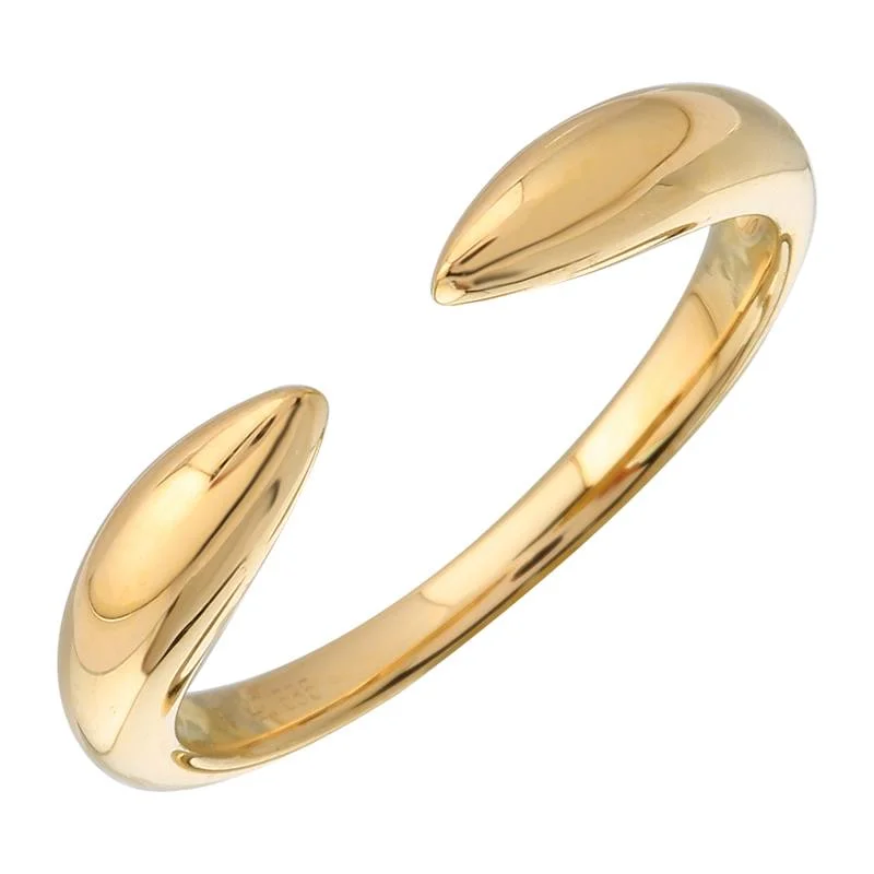 Unique Wedding Ring Sets-Open Gold Claw Ring