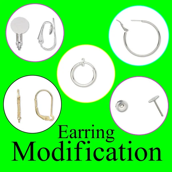 Modern Drop Earrings-Earring Modification