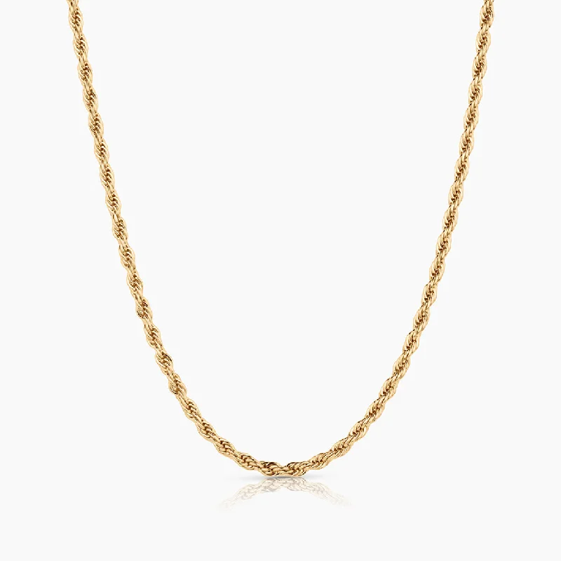 Gold Choker Necklaces-Mini Bowie Rope Necklace